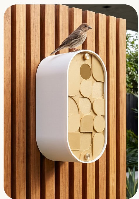 BirdHaus on a garden fence